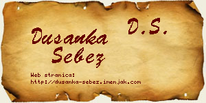 Dušanka Šebez vizit kartica